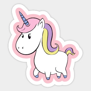 Chubby Unicorn girl Sticker